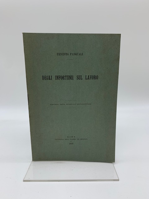 Degli infortuni sul lavoro. Estratto dalla Relazione parlamentare